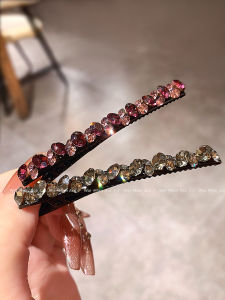 Luxury Diamond Encrusted Duckbill Hair Clips Womens Side Part Hair Accessories Fresh out Korean Style Alloy Full Price