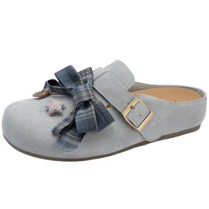 Josiny | Versatile Leather Flat Mule Shoes Slip-on