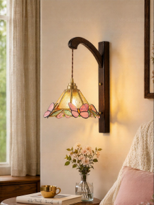 FANCY LAMP CLUB | Vintage and Unique Wall Light with Butterfly Glass
