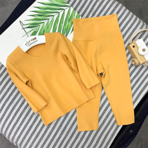 ชุดนอนเด็กวัย1ขวบไร้รอยต่อสำหรับเด็กเล็กชุดอยู่บ้านบุขนกำมะหยี่แขนยาวกันหนาวหนาพิเศษแบบฤดูใบไม้ผลิฤดูใบไม้ร่วงและฤดูหนาว