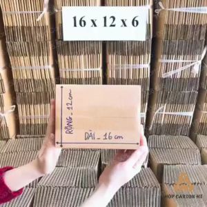Combo 10 hộp carton đóng hàng 16x12x6 size nhỏ tiện lợi đựng phụ kiện mỹ phẩm giá gốc tận xưởng - Hộp Carton HT