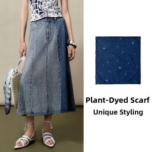 Graduated Denim Skirt