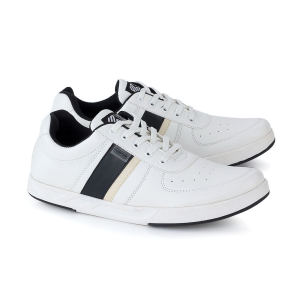 Kuzatura NC KZS 025 - Sepatu Kets Sneakers Tali Casual Pria Warna Putih