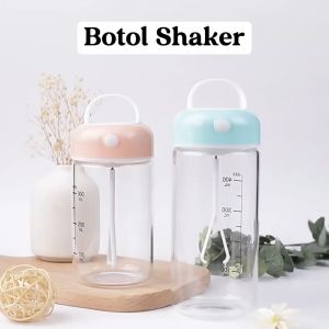 Botol Minum Portable Shaker Bottle Pengaduk Otomatis Botle Gym Protein Shake Anti Tumpah Free Kable