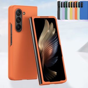 Ultra-thin Solid Color Folding Case Casing Samsung Galaxy Z Fold 6 Z Fold 5 Z Fold 4 Z Fold 3 Skin-friendly Protection Shockproof Hard Pc Back Cover Shell