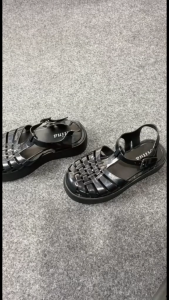 Sandal Platform Wedges Wedges Alina Motif Jaring Tali Belakang A23-2