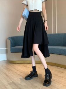 กระโปรงทรงเอเอวสูง กระโปรงสั้นทรงเอผ้า PU ทรงเอ กระโปรงสั้นทรงเอเอวสูงสำหรับผู้หญิงในฤดูใบไม้ผลิและฤดูใบไม้ร่วง