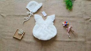 BD68 Body áo liền thân cho bé gái sơ sinh RIOKIDS quần áo đầy tháng thôi nôi cho bé