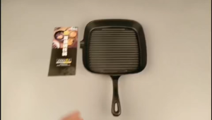 36CM Cast Iron Square Grill Pan Striped Steak Frying Pan Uncoated baking pan Nonstick Cast
