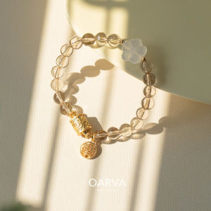 Natural Yellow Crystal Bracelet for Women Gold Hair Crystal Attracting Wealth Small Niche Hand Jewelry Gift for Besties