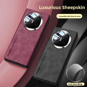 LUXUAN | New Edition Foldable Phone Case for Huawei Mate X6 Genuine Leather Anti-drop