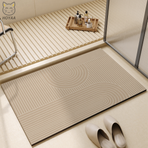 Hoyaa Diatomite Bathroom Mat Japan Quik Dry Anti Slip Rubber 40X60cm Super Absorbent Shower Bath Mat Non Slip