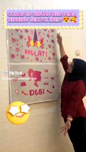 Stiker Dinding Custom Nama Dekorasi Hiasan Kamar Anak Perempuan Unicorn