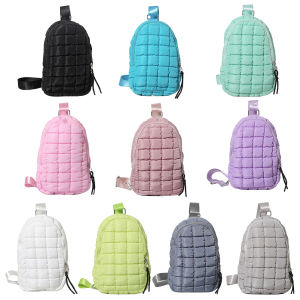 Womens Stylish Crossbody Shoulder Bag with Puffer Design and Adjustable Strap for Outdoor Travel