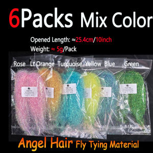 1~13Packs 5g/Pack Angel Hair Fly Tying Material Shimmering Mobile Streamer Fiber Baitfish Streamer Pike Trout Sea Fishing Lures