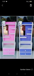 meja rias kosmetik 3 laci serbaguna - tinggi 1 meter