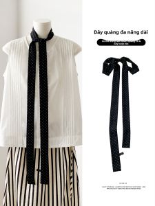 WEIAI | Khăn choàng lụa dài thời trang cổ điển cho nữ xuân thu Y2K Hot Girl thời trang đa năng trang trí khăn choàng mỏng dài bay bổng