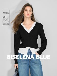 BEIQIANI | Stylish Layered V-Neck Knitted Top