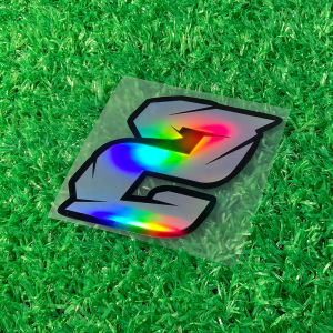 1PC Laser Number Motorcycle Stickers Waterproof Motorbike Fuel Tank Electric Scooter Bicycle Decoration Durable Vinyl Decals