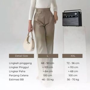 ORO PANTS - Loose Pants Trousers Celana Kerja wanita kantor Celana highwaist anti kusut