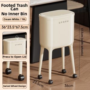 CHUMX | Luxury Tall Easy-to-Use Wheeled Kitchen Trash Can Large Capacity