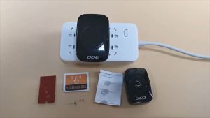 CACAZI A10(2 buttons & 1 receiver )Wireless Door Bell 300M Range 60 Chime Ring 5 Volume Smart Waterproof Home Doorbell