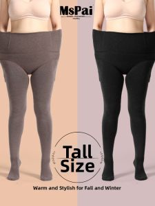 MsPai | Extra Large Fleece Lined Pressure Black Leggings