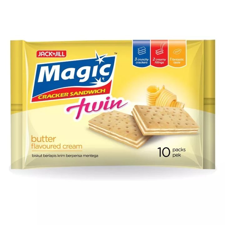 (2 packs) Jack & Jill Magic Twin butter biscuit Double-decker wonder ...