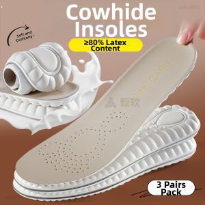 FASHEHAN | Genuine Leather Extra Thick Cushioned Mens Shoe Insoles
