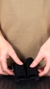 IDOGEAR Tactical Double Magazine Pouch for 9mm Mag Ferro Style DOPE Insert Mag Holder 35113