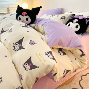 Pure Cotton Cartoon Princess Style Bedding Set for Girls Quilt Cover Sheet Three-Piece Set Durable Warmth Retention Bedding
