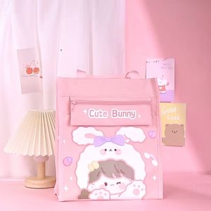 Large Capacity Student Tote Bag Art Storage Waterproof Go To School Hand-Carry Book Tutorial Bag 28*32.5CM