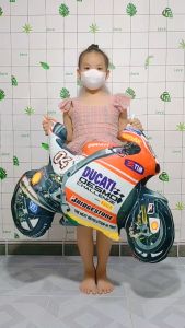 Đồ chơi Xe Ducati nhồi 100% bông gòn chất Nhung mịn dùng làm gối cho bé nằm
