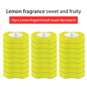 24PCS Disposable Toilet Bowl Refills Upgraded Toilet Bathroom Cleaning Sponges Pads Cleaner Heads Supplies Not Come With Brush