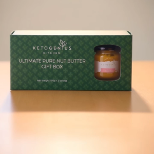 Ketogenius Kitchen Heart Healthy Nut Butter Gift Box (Pistachio Almond Cinnamon Crunchy Walnut) Kotak Hadiah Jantung Sihat- Zero Sugar Added Diabetic friendly No Added Oil Tanpa Gula