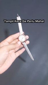 Jam Tangan Wanita Korean Style Quartz Analog Kasual Strap Polyurethane Elegan Modis Kekinian