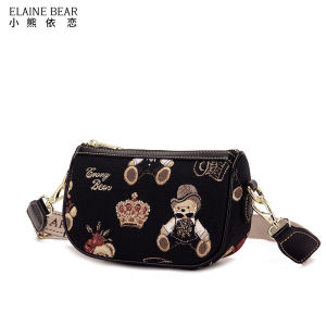 ทันสมัย Bear Underarm Bag ผู้หญิง Winnie The Pooh Universal กระเป๋าสะพายข้างสําหรับสุภาพสตรี มีสไตล์ Wide สายคล้อง Small Bag