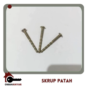 Skrup Patah Patah Baut Potong Screw Besi Warna GOLD ( 10pcs)
