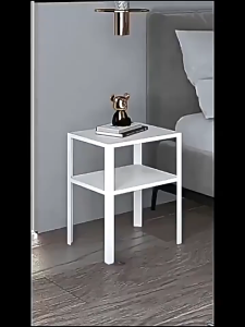 Floor-Standing Storage Rack Nordic Style Simple Solid Color Storage Rack Modern Bedside Table Iron Rack