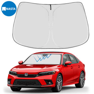 Nasta 2025 Upgrade Front Windshield Sun Shade pelindung Sunshade dilipat Sun Visor Custom Fit untuk Honda Civic 2025- 2022 (bukan untuk 2022 sukan) Sedan LX EX EX-L aksesori Touring