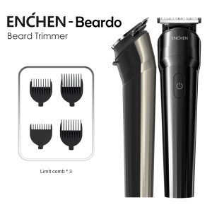 ENCHEN BEARDO Mens Multi-Purpose Hair Clipper Body Facial Trimmer Beard Shaver Safety Lock Design 4 Nozzles Type-C Charging