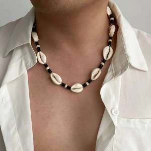 Ingemark Bohoชาติพันธุ์ลูกปัดไม้Conchสร้อยคอสร้อยคอผู้ชาย 2025 นักท่องฤดูร้อนOcean Beachคอเครื่องประดับของขวัญ