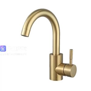 304 Stainless Steel Kitchen Faucet Golden Basin Hot and Cold Faucet Vegetable Basin Rotating Faucet