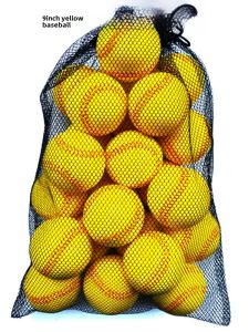 Soft PU Sponge Childrens Baseball Softball Safety Training Practice Ball with Storage Bag Primary School Students Exercise Ball