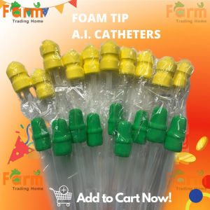 Pig Foam tip AI Catheter for Sow Gilt 10 pcs Ai catheter for gilt Ai catheter for pigs Catheter for swine 10pcs catheter