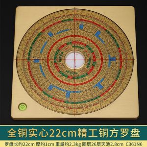 Full Copper Laser Compass High Precision Professional Portable Magnetic Compass Integrated Compass Instrument Green Light