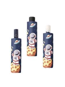 Child Safety Anti- Rain Umbrella Boys Girls Elementary School Special Astronaut Sunny Rain Two-Way Automatic Umbrella