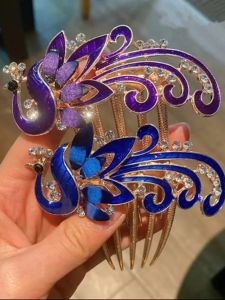 เครื่องประดับผมแบบมีหัวเข็มขัดห้าฟันระดับไฮเอนด์พร้อมเพชรเทียมสำหรับผู้หญิง รุ่นใหม่ ทรงปากกามังกร ป้องกันการลื่นไหล สไตล์โบราณ