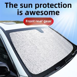 Bộ Chắn Nắng Cửa Sổ Xe Hơi Bằng Kính Bằng Keo Dán Chống Nắng Chống Nhiệt Mùa Hè Chất Liệu Nhựa Thiết Kế Đơn Giản