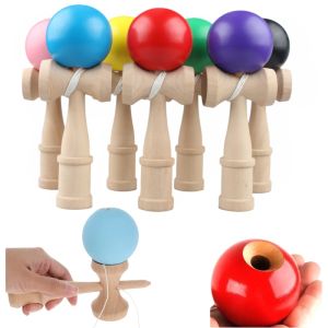 1 Set Wooden Sword Ball Toy Wooden Skill Sword Cup Ball Games Educational Outdoor Funny Toys for Children  Sports Birthday Gift